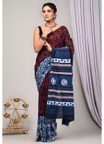 Cotton Multi Colour Casual Wear Printed Saree